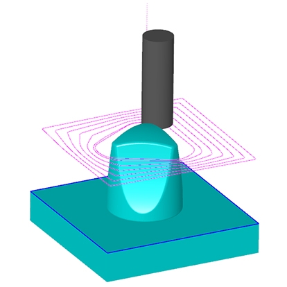 Ezcam-3D-Roughing-Helical-Outside-In-Pocketing