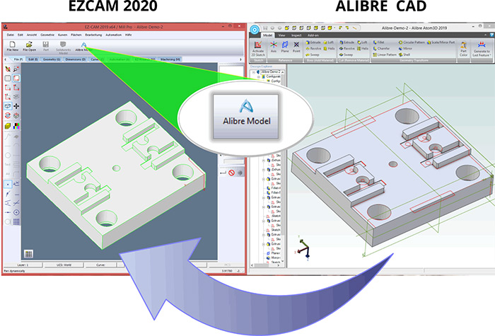 Ezcam 2020 - Updated Data Transfer from ALIBRE CAD System